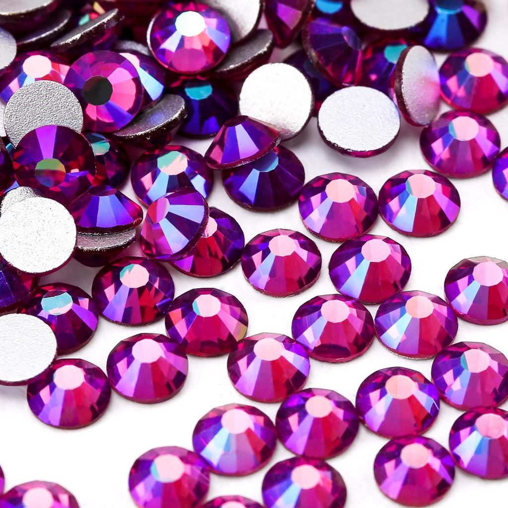 Pujiang Crystal Rhinestone Skleněné ploché dno Diamond Oblečení Doplňky Kulatý vrták na nehty DIY Náušnice Taška Samolepka Vrtačka