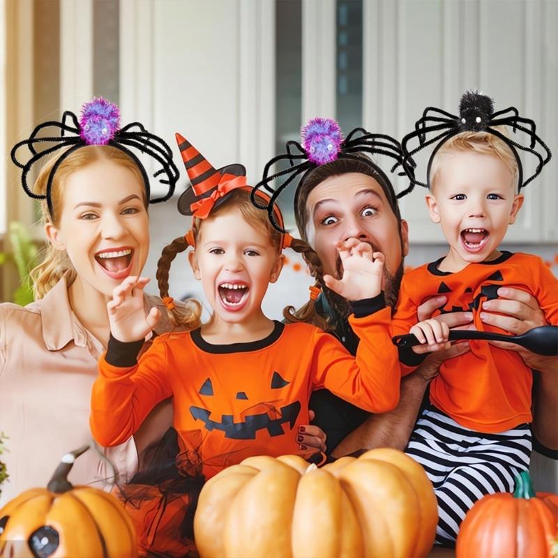 Niedliche Spinnen Deko Haarreif Damen Spa Gesicht waschen Make-up Stirnband für Fotoshootings Halloween Party Haaraccessoires