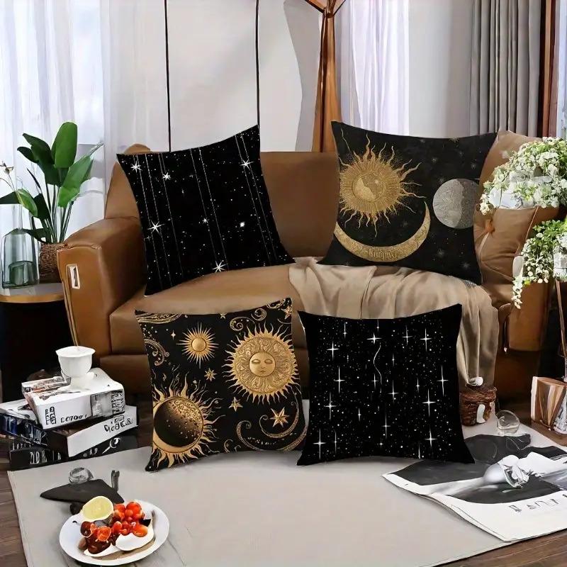 Dreamlike Universe And Stars Digital Printing Pillow Cover Short Plush Suitable Living Rooms Bedrooms Sofas Throw Cushion Cover