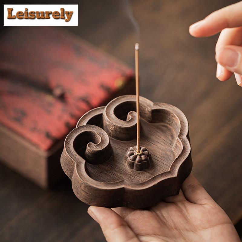 Sandalwood Ruyi Incense Holder Mist Smoking Steamers Incense Burners Consecrate Scented Aromatic Candles Censer Teaware Craft