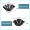 Petal Shape Carbon Steel Baking Bowl,Salad Bowls Maker Tortilla Shell Pans Carbon Steel Non Stick Fluted (6 Petal baking tray)