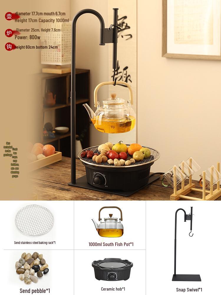 Electric Ceramic Indoor Stove Set with Glass Teapot - 2026 Edition