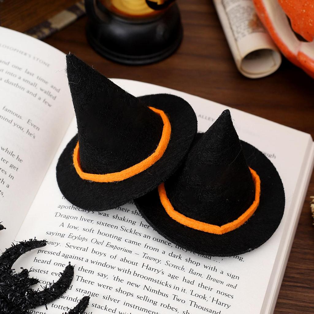 3pcs Mini Witch Hat Art Project Halloween Decorations For Living Room Bedside Bookshelf Child Photo Prop Home Decor DIY Crafts