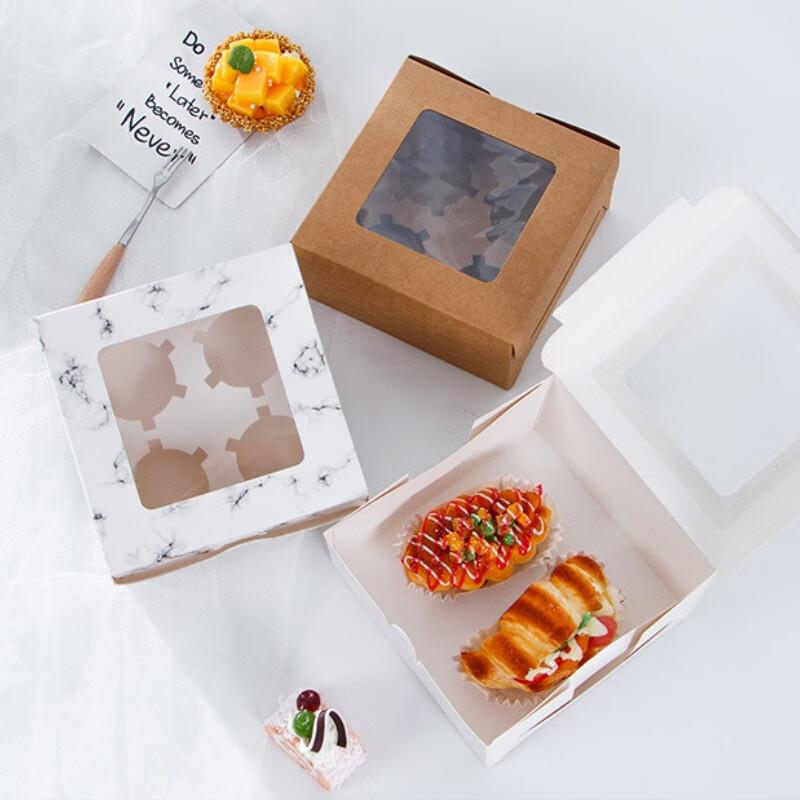 

4-Count Windowed Cupcake Packaging Box