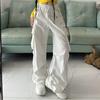 Women Large Pocket Cargo Pants 2025 Spring Summer New Style Loose Slimming Casual Sports Wide Leg Pants