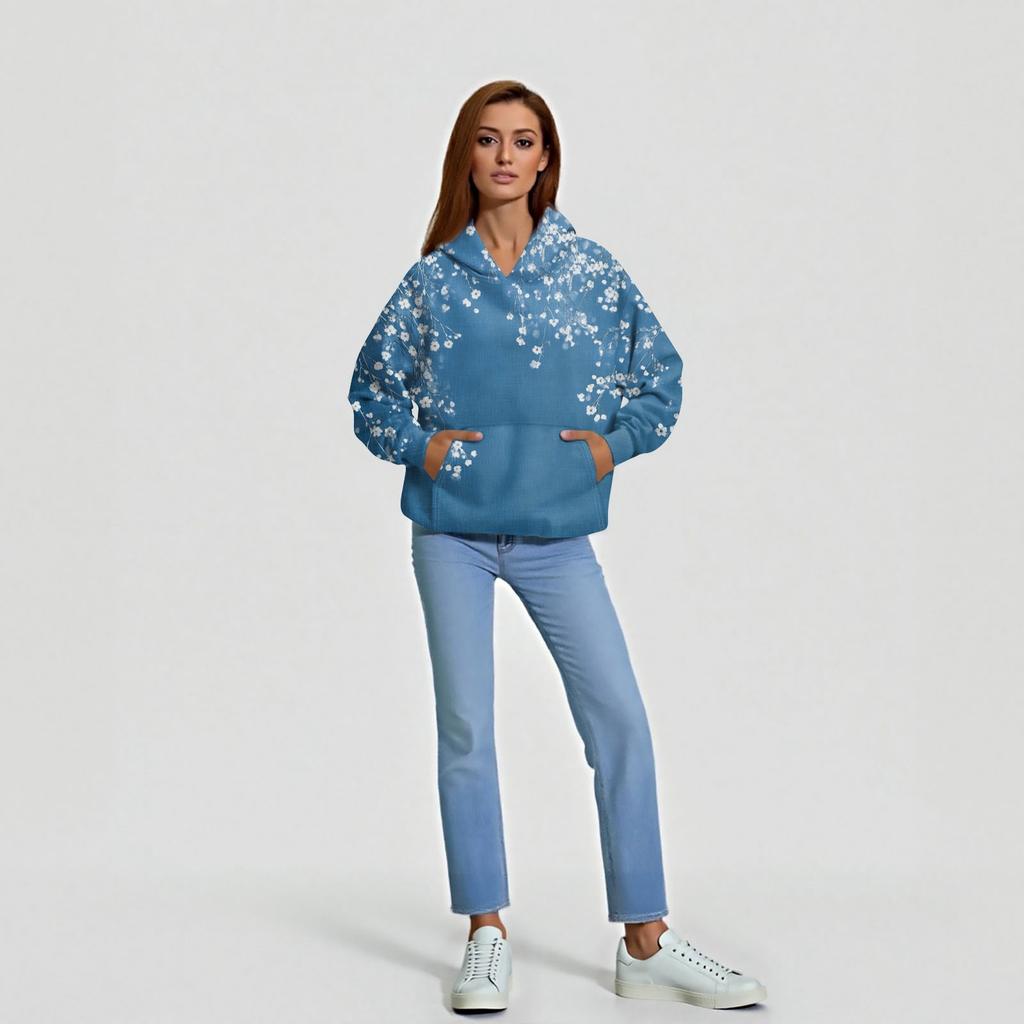 Women's Fashion Daily  Casual V-Neck Long Sleeve Printed Top