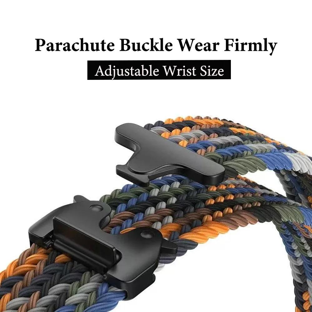 Braided Loop Strap For Huawei Watch GT5 4 3 2 5 Pro 46mm Parachute Buckle Nylon Comfortable Watchband For Samsung Watch 7 6 5 4