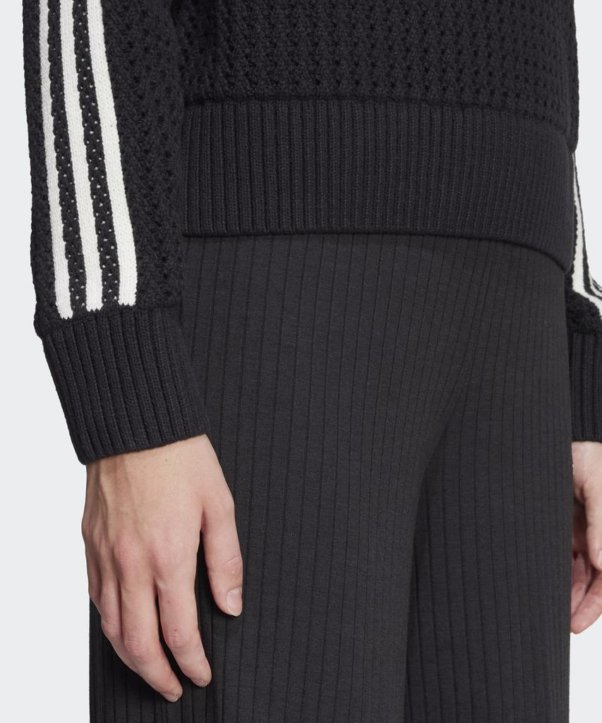 ADIDAS Knitted Crew Sweatshirt - Black / Jd0905