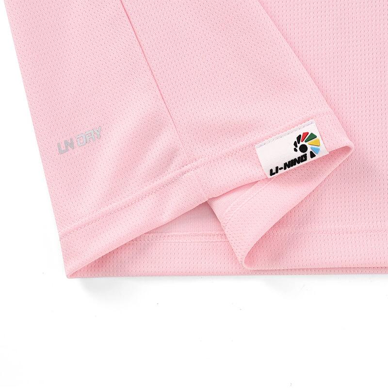 Li Ning T Shirts Unisex Light Pink Crew Neck AHST348-55