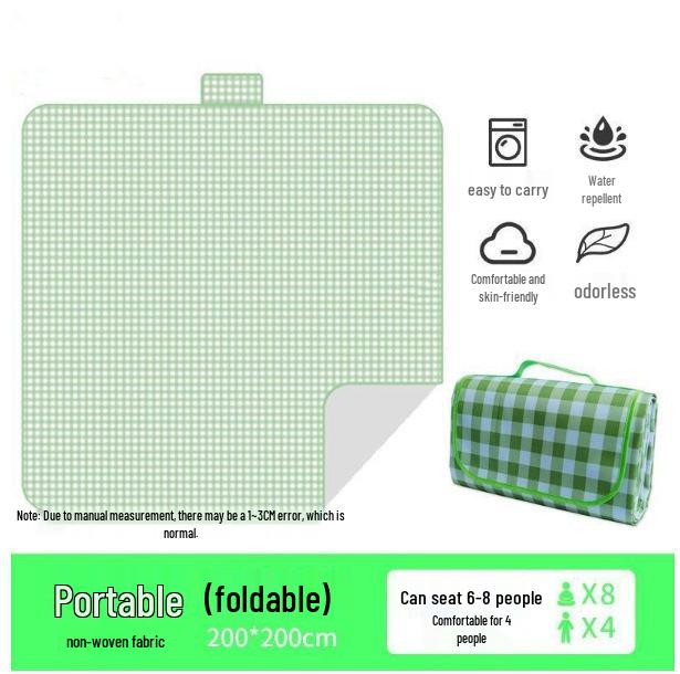 Portable Moisture-Proof Picnic and Beach Mat with Aluminum Foil for Outdoor Use