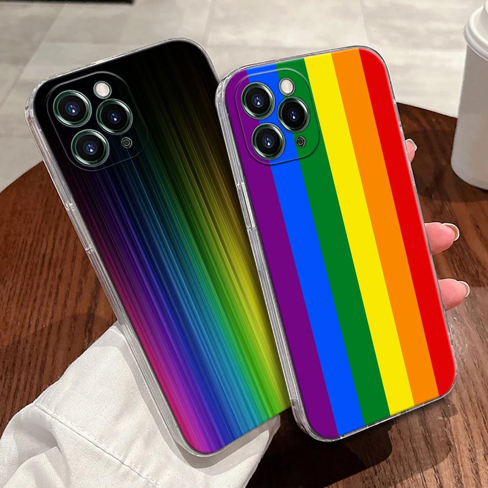 Gay Pride Flag Lesbians LGBT Rainbow Case For Apple iPhone 17 16 15 14 13 12 11 Pro Max Case 16 Plus 16E 17Air 17Pro Phone Cover