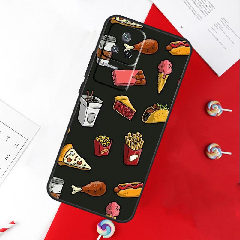 

Pizza Sushi Food Donuts Cover For Xiaomi 14T 11T 12T 13T Pro 13 14 15 Ultra POCO X7 Pro X3 X5 X6 F5 F6 M6 Pro Case Xiaomi 12T (12T Pro)