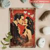Peinture décorative métallique rétro pour la Saint-Valentin pour chambre à coucher de couples, salon, café, bar, restaurant