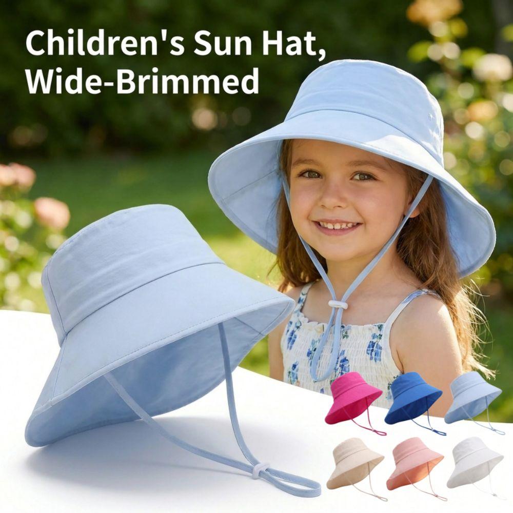 UV Protection Children's Sun Hat Breathable Neck Scarf Sun Cap 3-8 Years Old Unisex