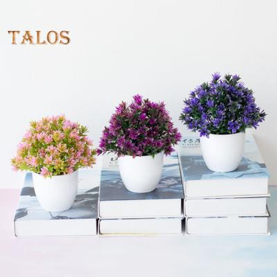 TDStore Flori artificiale Flori artificiale din plastic simulate realiste în ghiveci pentru decorarea interioară