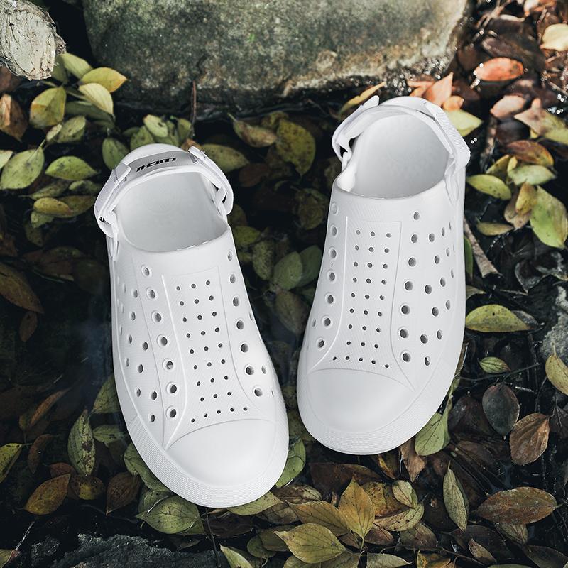 Paar Ausgehöhlte Sandalen Mann Dicke Sohle Ausgehöhltes Design Strand Kopf Freizeitschuhe Übergröße Wasserschuhe für Frauen Sandalen Hausschuhe