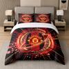 Set Biancheria da Letto 3 Pezzi Manchester United Lenzuolo Morbido e Due Federe Decorazione Camera da Letto Casa