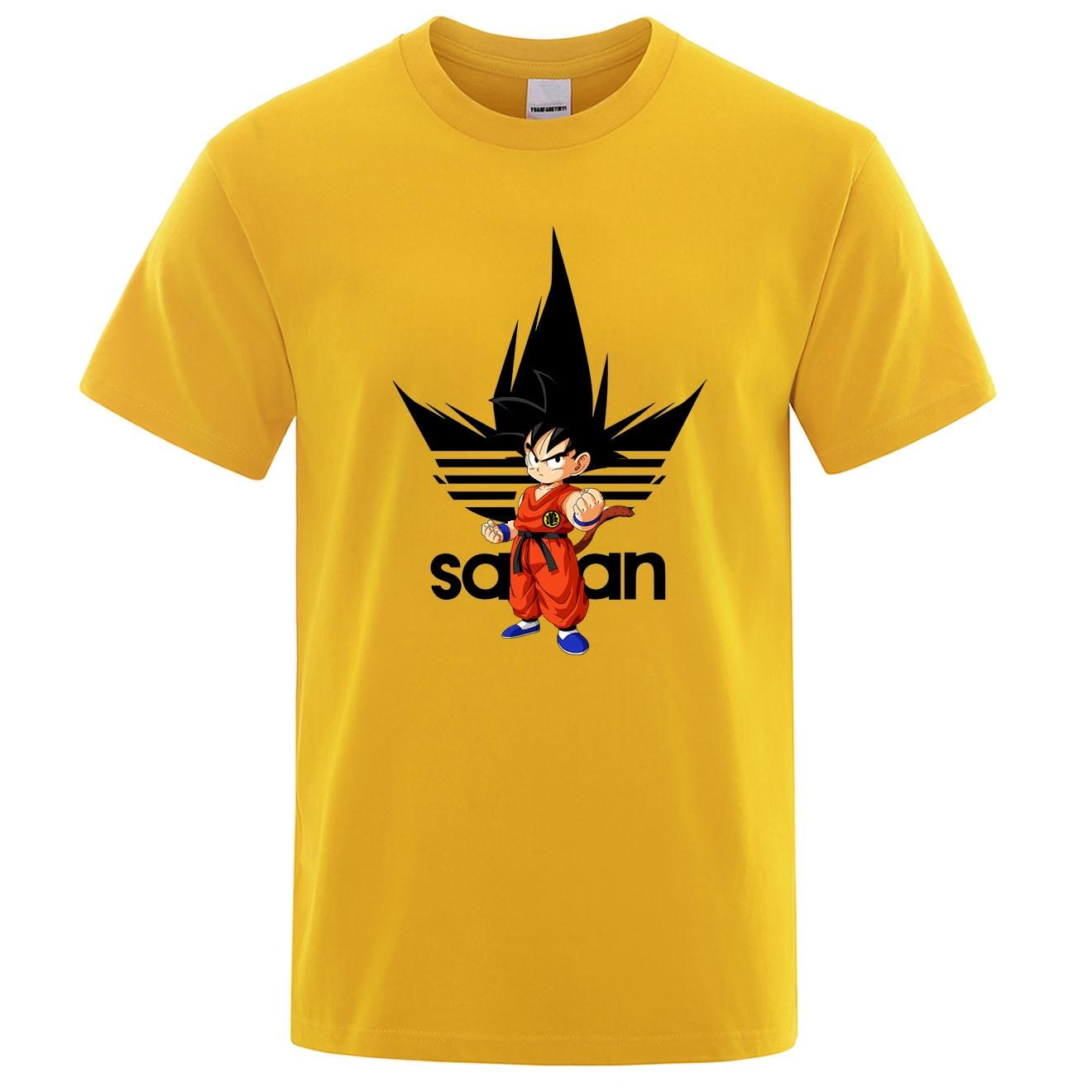 

Dragon Ball Dragonball Z Dragonball Z Dbz Son Goku T Japanese Anime Unisex T-shirt Boy Tops Harajuku Casual Yellow