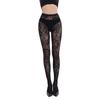 Black Sun Flower Sexy Girls Fishnet Stockings Flower Printed Jacquard Lace Hollow Tights Gothic Punk Pantyhose Womens Stockings