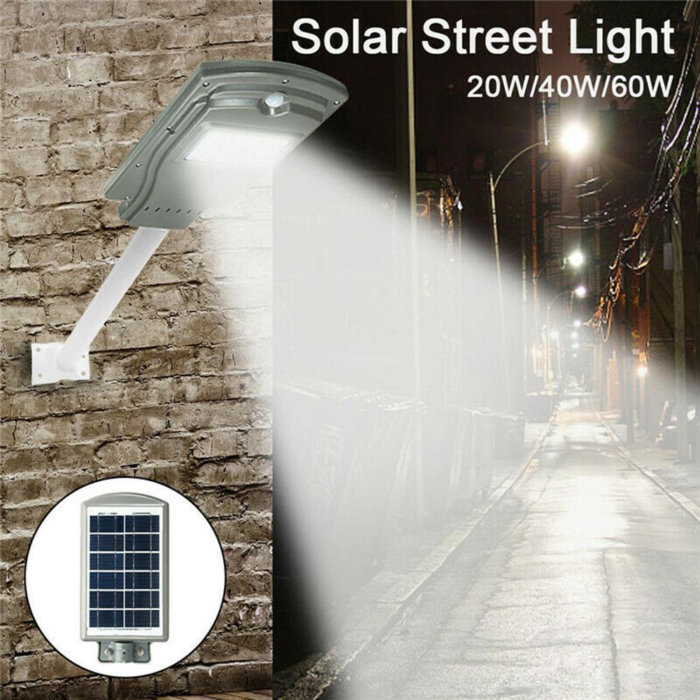 Home & Garden 20W LED Solar Powered Outdoor Wall Street Light PIR