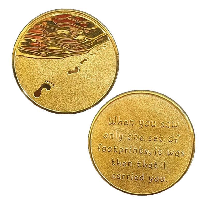 Wanderer Beach Footprint Collection Coin Enthusiast Collection Commemorative Medal Graduation Season Day Gift золотой