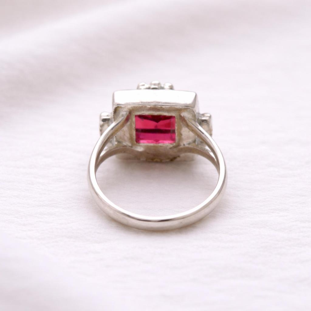 Pink Tourmaline Quartz Statement Ring, Handmade 925 Sterling Silver Jewelry, Minimalist Gemstone Ring