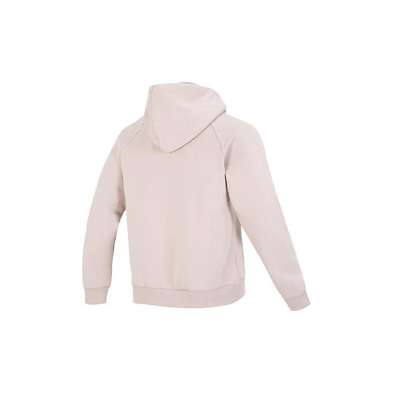 Adidas M Caps Hd Solid Logo Sports Casual Pullover Hoodie for Men, Gray-Brown