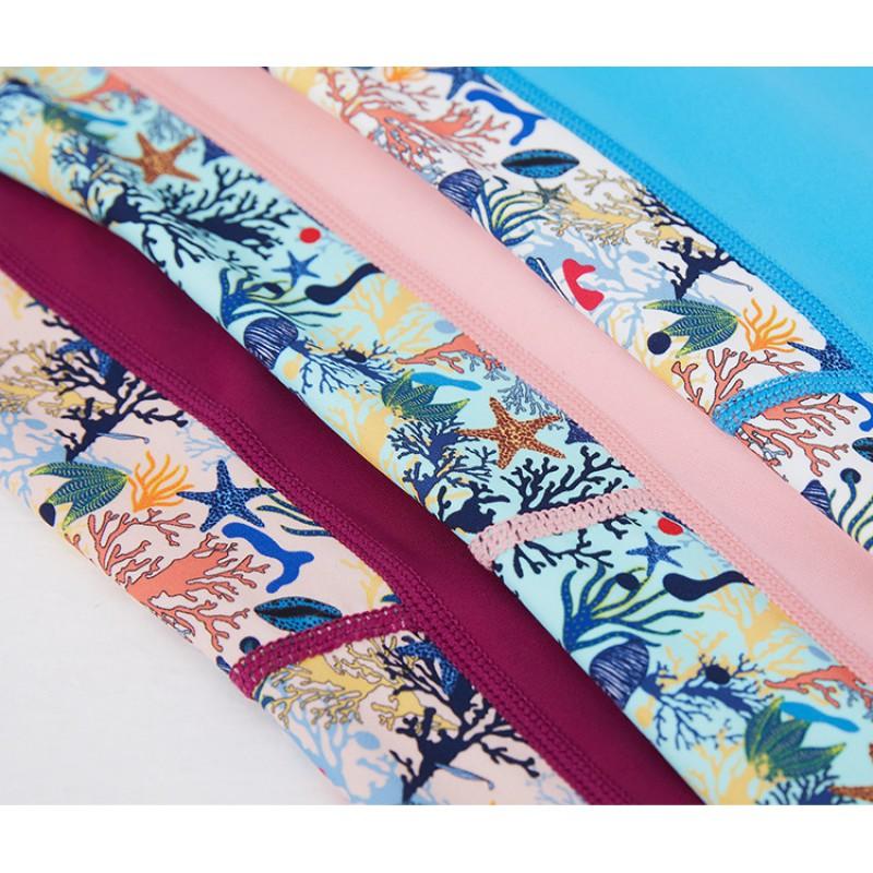 Children's Swimming Clothes Girls Sunscreen Quick-drying One-piece Short-sleeved Swimsuit Children Baby Hot