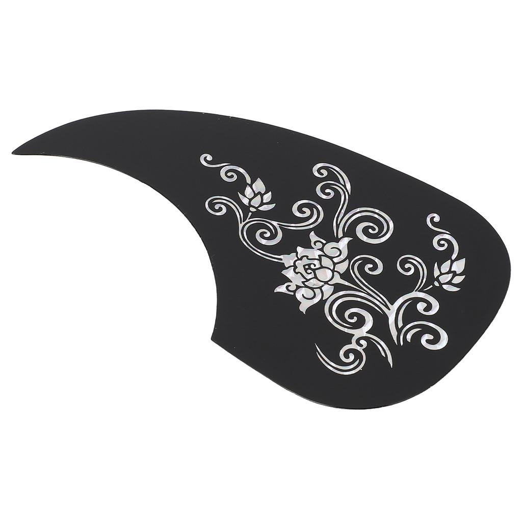 Guitar Pickguard PVC Protective Decorative Self Adhesive Acoustic Guitar Scratch Plate Silver Pattern