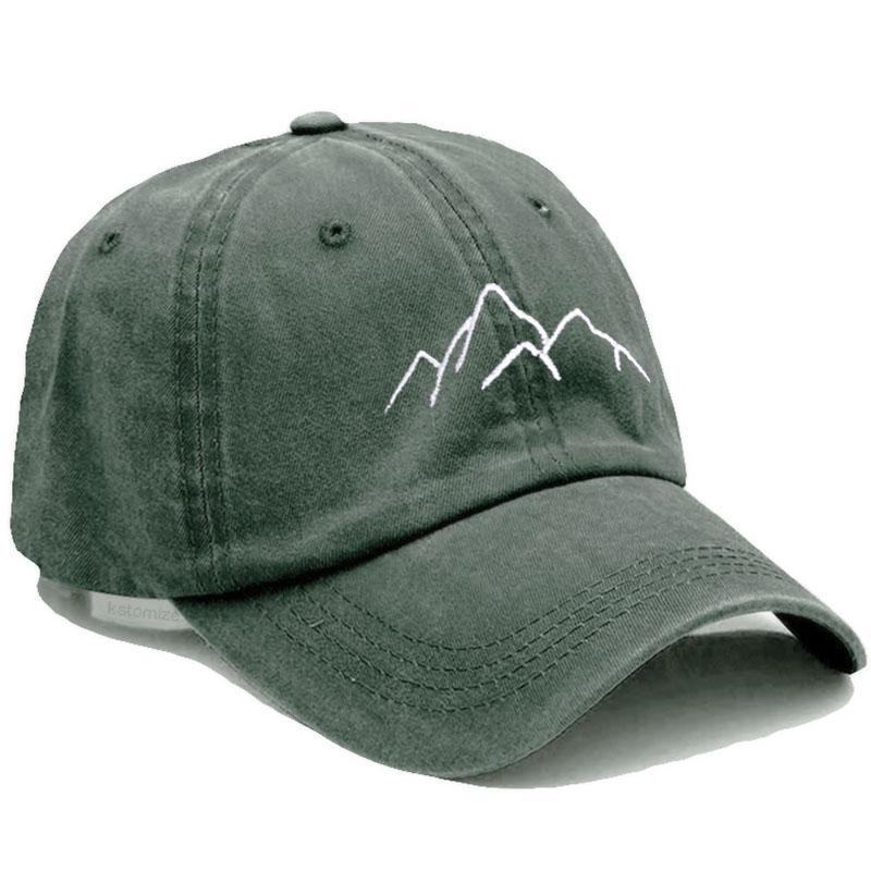 Baseball Cap For Men Women Soft Washed Cotton Mountain Range Embroidery Dad Hats Fashion Outdoor Sports Golf Caps Dropshipping