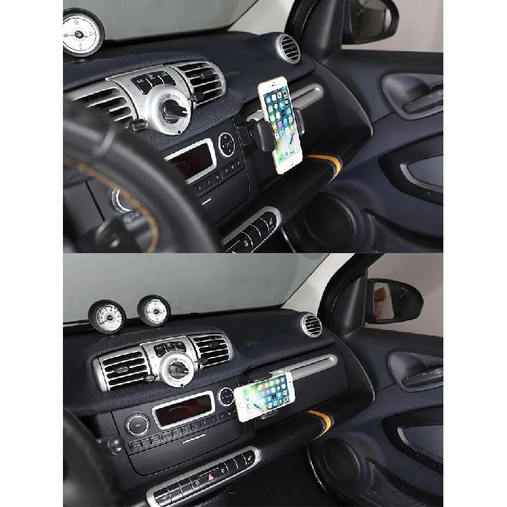 For Mercedes Benz Smart 451 Fortwo Forfour 2011-2015 ABS Black Car Phone Holder GPS Navigation Bracket Interior Accessories