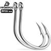 Stainless Steel Jigging Hooks for Large Fish, Sea & Rock Fishing, 5-Pack
