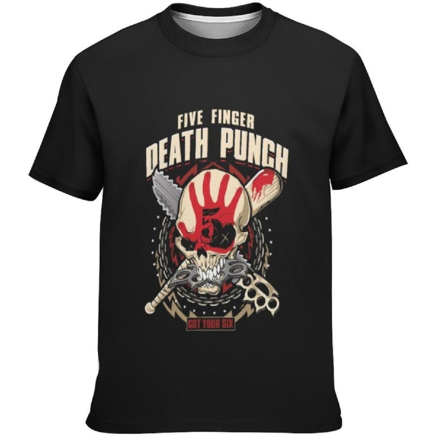 

Aldestein Youth Casual T-Shirt Five Finger Death Punch Summer Short Sleeve Tee Tops for Boys Quick Dry Sports Tees XXXXXL різнокольоровий