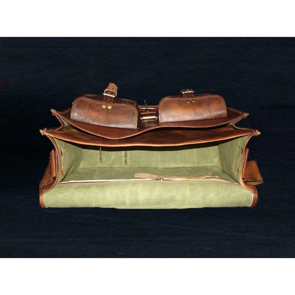 Men's Genuine Vintage Leather Messenger Bag Shoulder Laptop Bag Briefcase