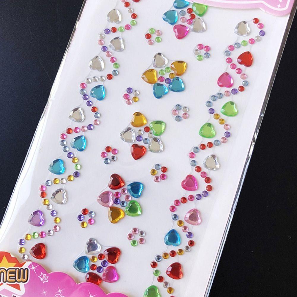 DIY Mobile Phone 3D Gem Stickers Scrapbooking Crystal Rhinestone Sticker  Children Toy