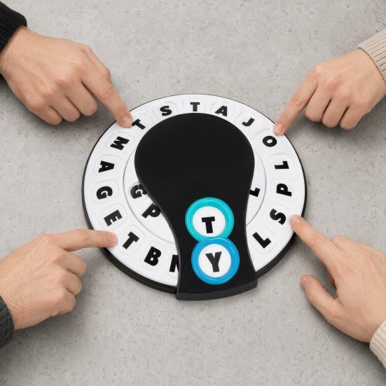 1/2 Sets Fast-Paced Think Words Game, Alphabet Wheel Family Board Game, Educational Multi-player Interactive Words Challenge Game for Kids Adults