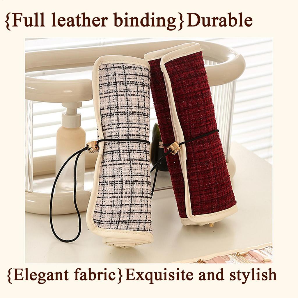 Travel Jewelry Case Organizer Roll Portable Pouch Bracelets Rings Travel Storage Case For Earrings Rings Bracelets Watch