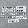3D ABS Černé Logo Písmena Odznak na Kufr Auta Pro Chery ARRIZO 8 TIGGO7 PRO PLUS TIGGO8 PRO PLUS OMODA Štítek s písmeny na kufr