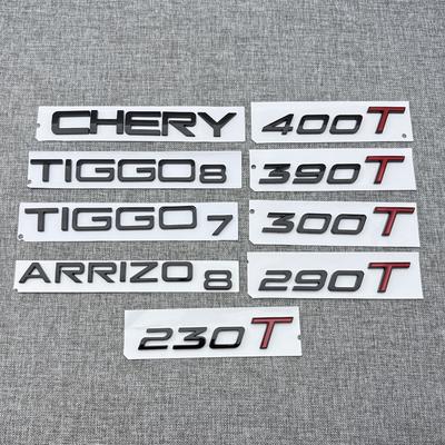3D ABS Black Logo Letters Car Trunk Emblem Badge For Chery ARRIZO 8 TIGGO7 PRO PLUS TIGGO8 PRO PLUS OMODA Trunk Letter Label