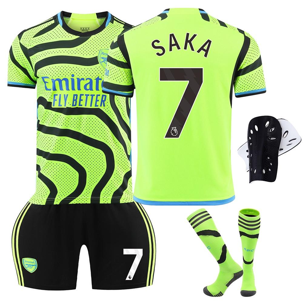 Children's Arsenal Away Green Football Kit Size 16-xxxl Polyester Fabric Suitable For All Seasons