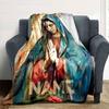 Virgin Mary Home Customize Your Name Blankets Soft Comfortable Lightweight All Season Multi Use Blanket For Couch Office Bed Living Room Picnic