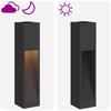 Solar LED Path Light 2 Pcs Black Cold Rolled Steel