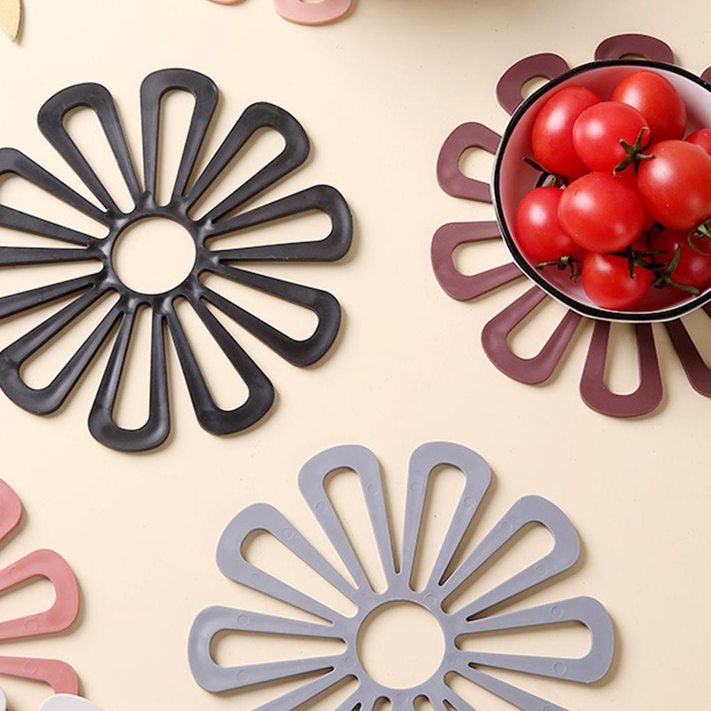 Thickened Table Mat Dining Table Insulation Pad Anti-scalding Pad Household Plate Mat Flower Type Nonslip Tea Mat