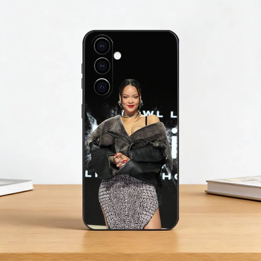 Hot S-singer R-Rihannas Phone Case For Samsung Galaxy A73,A72,A71,A70,A53,A52,A51,Others Soft Black Cover
