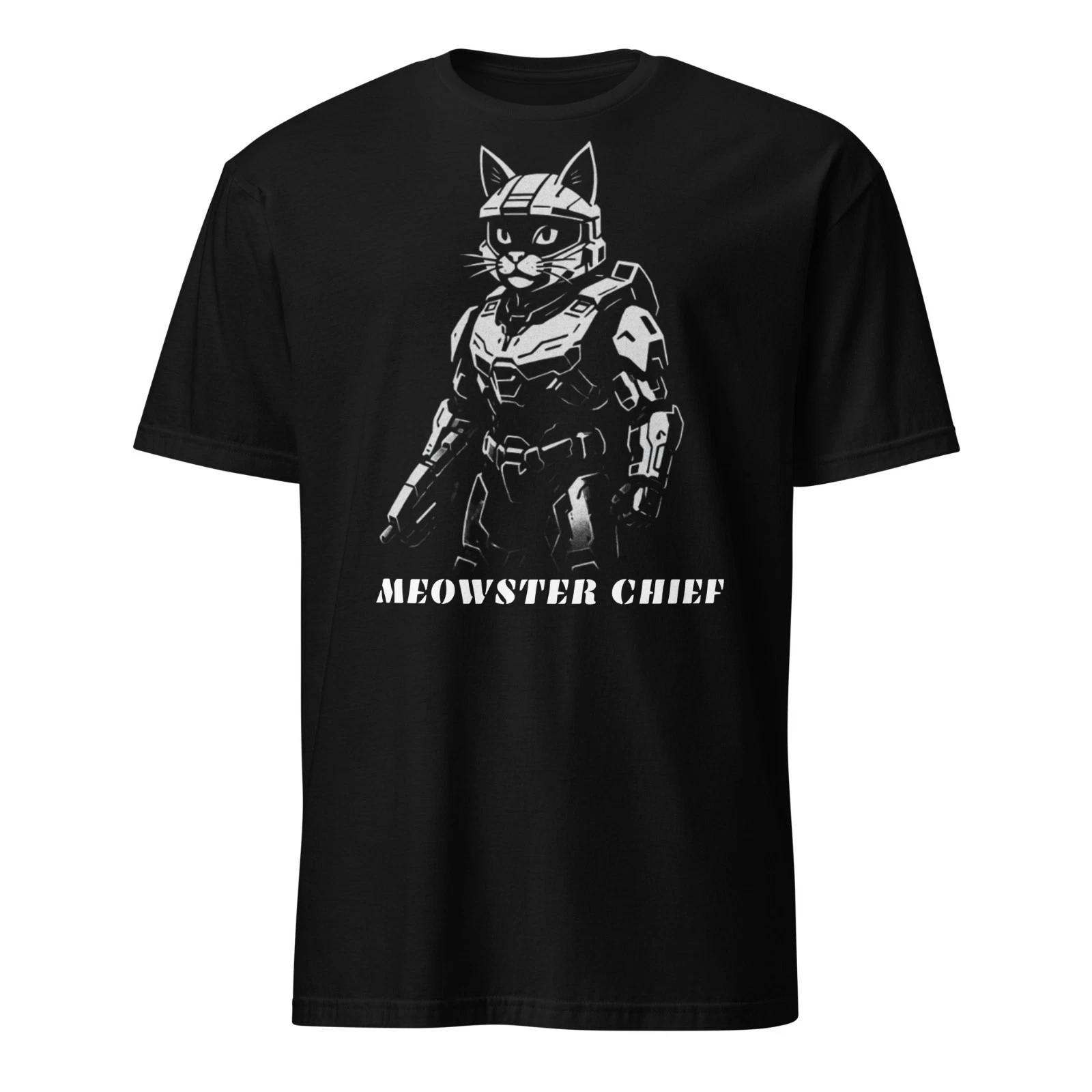 Meowster Chief Gamer Cat Shirt Funny Gaming Parody T-Shirt XL