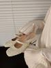 French Xiaoxiangfeng thick heel bag head half slippers women's summer wear 2025 new with skirt high heel muller shoes single shoes
