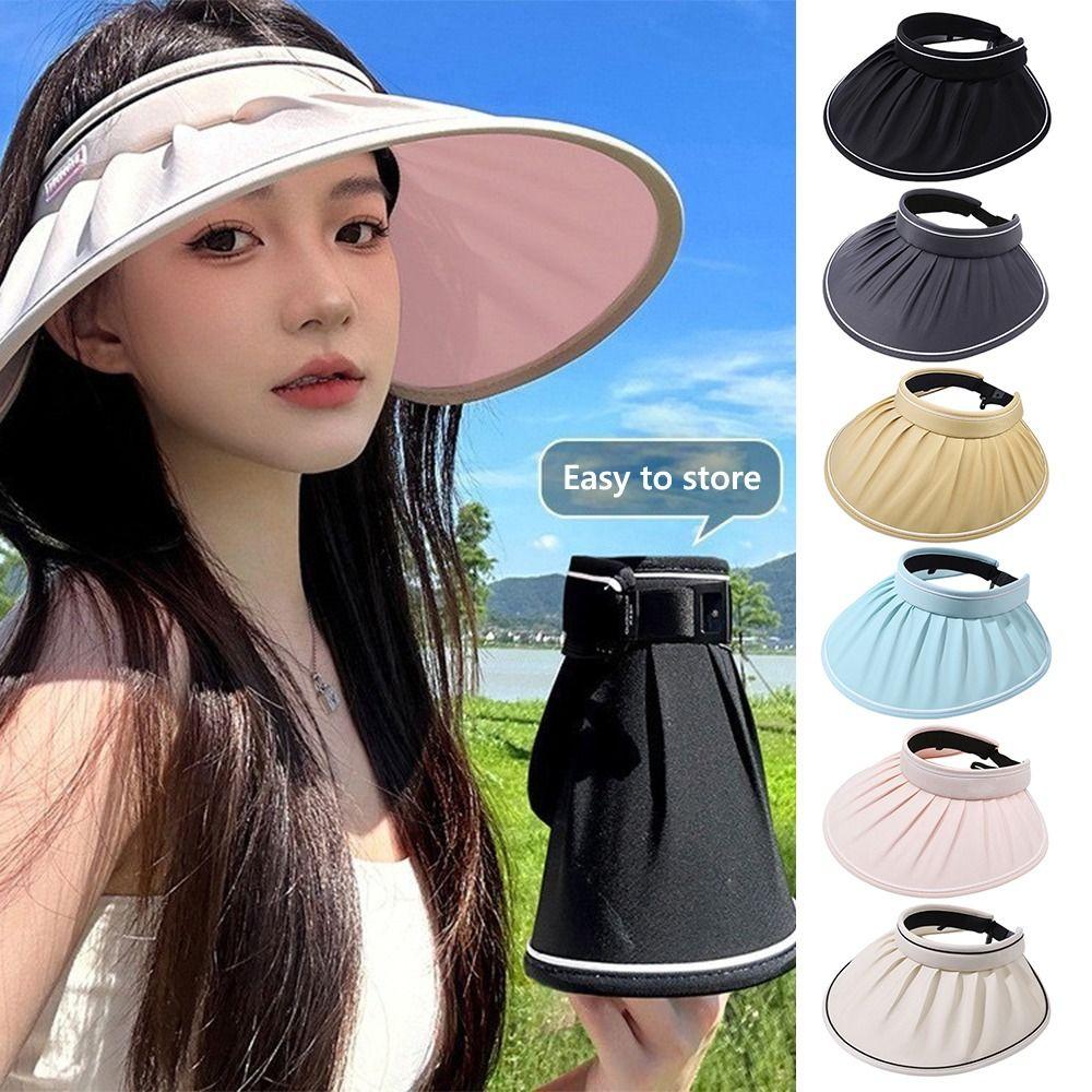 

Великий козирок порожній верхній сонцезахисний капелюх складний сонцезахисний ковпачок новий сонцезахисний капелюх світло-синій колір