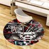 1pc Horror Icons Mashup Round Carpet, Made of Polyester,Perfect for Decorating Office Chairs, Living Rooms,fplt164
