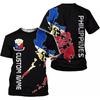 T-shirt Stampata Bandiera Filippine 3D Uomo Donna Abbigliamento Casual Manica Corta Top Freschi T-shirt