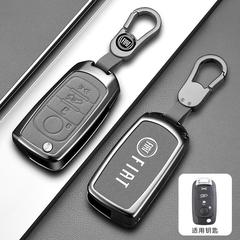 Leather Car Smart Remote Key Cover Case For FIAT Tipo Toro Nuovo Freedom 500X Doblo Argo Grazie Folding Key Protector Accessory